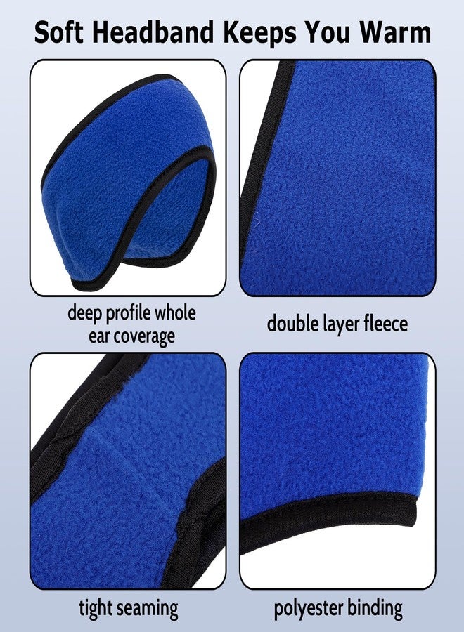 TopTie 6-Pack Ear Warmers Headband Fleece, White Ear Muffs for Men Women Winter Running Ski - Image 3
